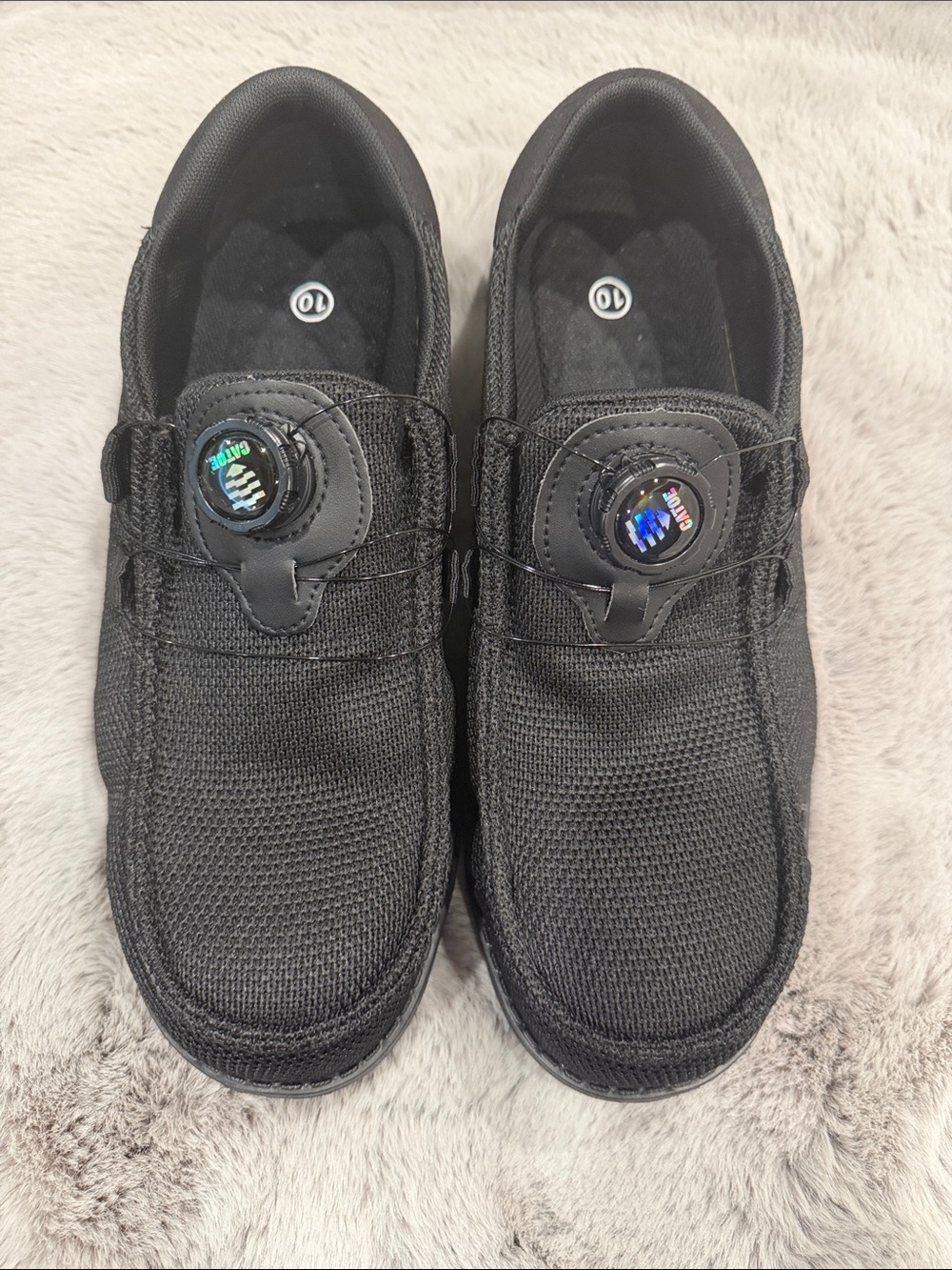 CATOE Men's Size 10 Steel Toe Safety Work Shoes Black Loafers